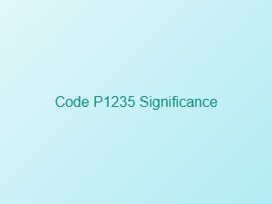 Code P1235 Definition and Significance