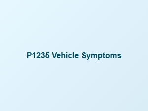 Diagnostic Code P1235 Vehicle Symptoms