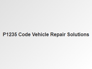 P1235 Code Vehicle Repair Solutions